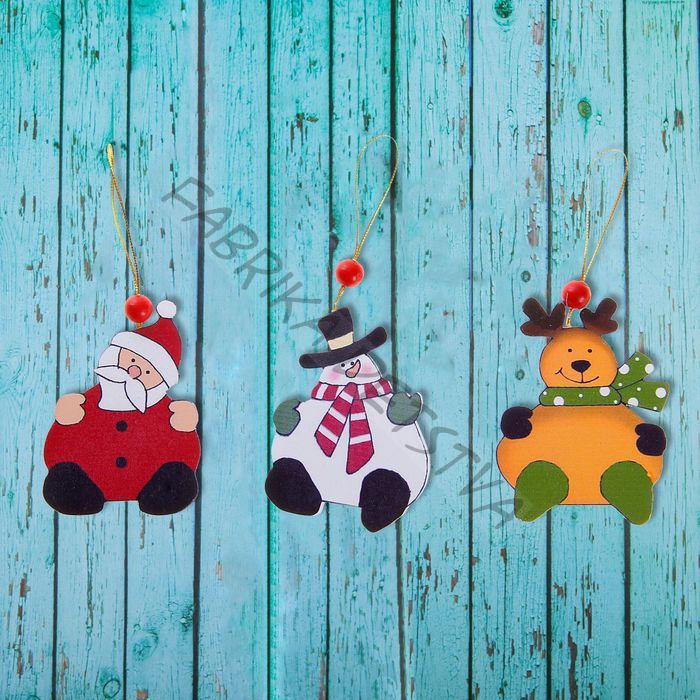 Елочная игрушка «Весёлый Новый год», золотая нить, МИКС