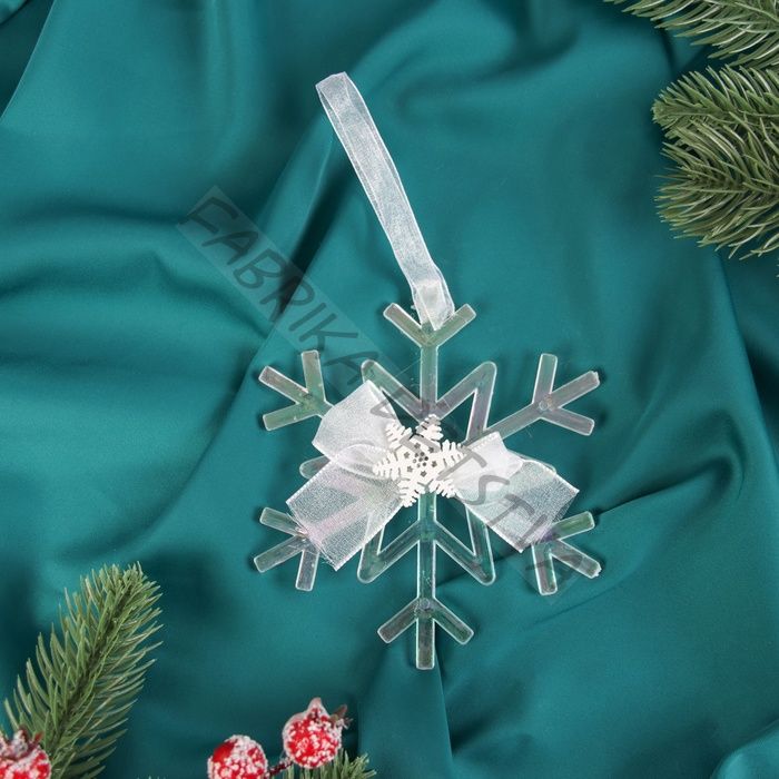 Ёлочная игрушка «Зимнее волшебство. Снежинка зеркальная», 12x10 см