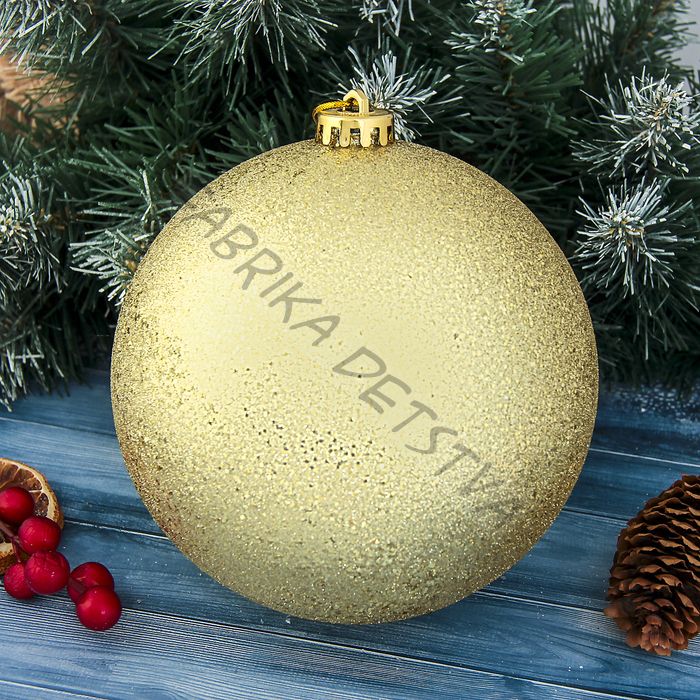Ёлочный шар новогодний «Перелив», d=15 см, золотистый