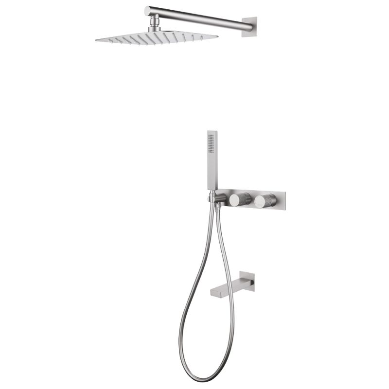 Душевая система ABBER Rund AF8717SP скрытого монтажа с изливом, сатин