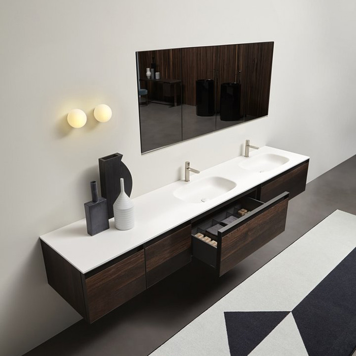 Модульный комплект мебели Antonio Lupi ATELIER с раковиной ФОТО