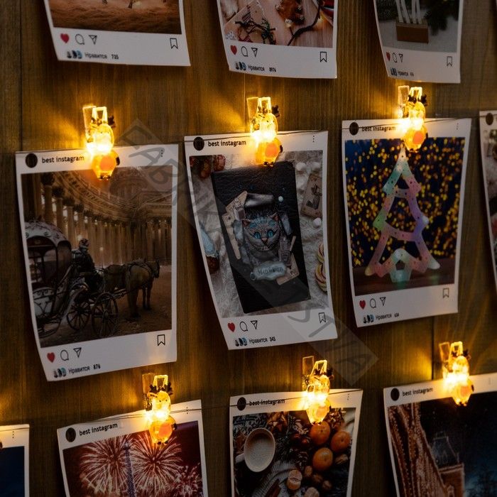 Гирлянда «Нить» 2 м роса с насадками «Прищепки-оленёнок», IP20, серебристая нить, 20 LED, батарейки ААх2 (нет в комплекте), свечение тёплое белое