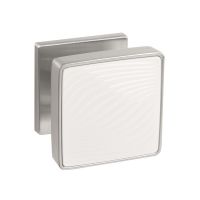 Дверная ручка-кноб Punto Gipnoz матовый хром/белый