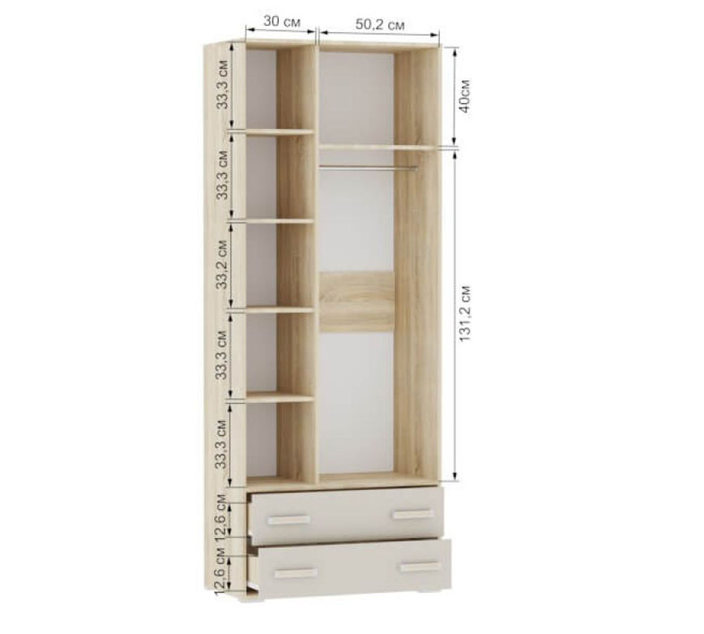 Шкаф 2х "Бланка"