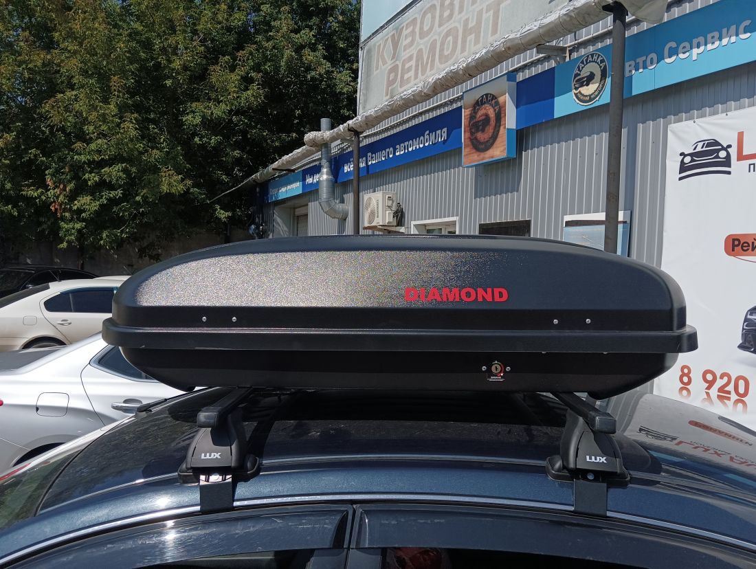 Автобокс на крышу DIAMOND OPAL; 1450*830*370мм: 320L: двустор. откр.