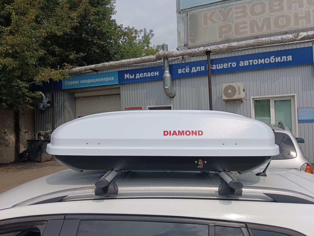 Автобокс на крышу DIAMOND OPAL; 1450*830*370мм: 320L: двустор. откр.