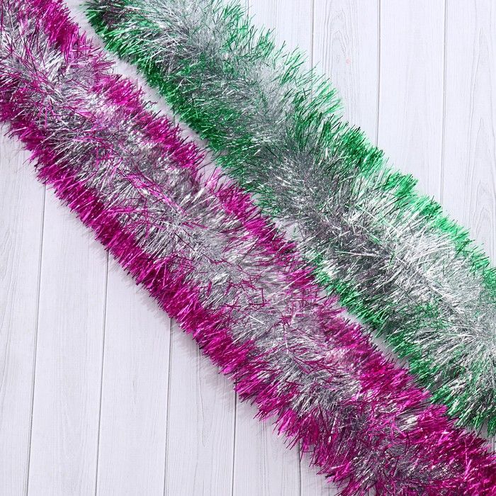 Мишура новогодняя «Зимнее волшебство. Алмаз», d=8.5 см, 200 см, МИКС (10 штук)