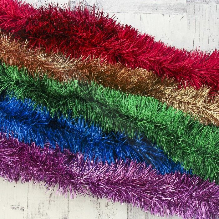 Мишура новогодняя «Зимнее волшебство. Классик», d=9 см, 200 см, МИКС (10 штук)