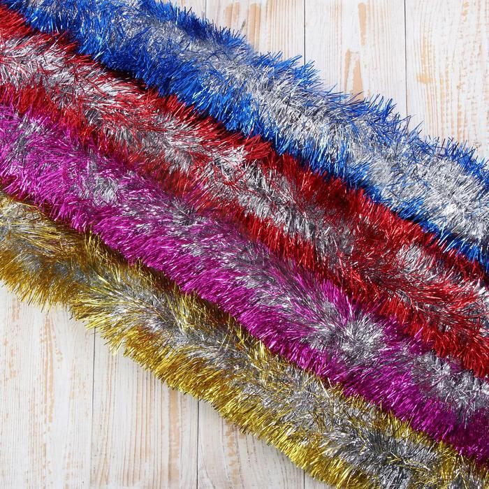 Мишура новогодняя «Зимнее волшебство. Праздник», d=9.5 см, 200 см, МИКС (10 штук)