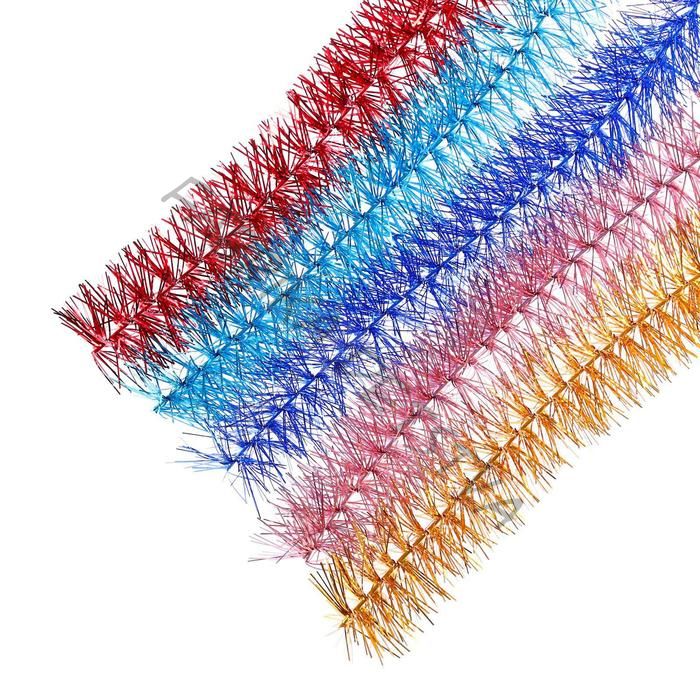 Мишура новогодняя «Ёжик» d=3.5 см, L-200 см, МИКС (10 штук)