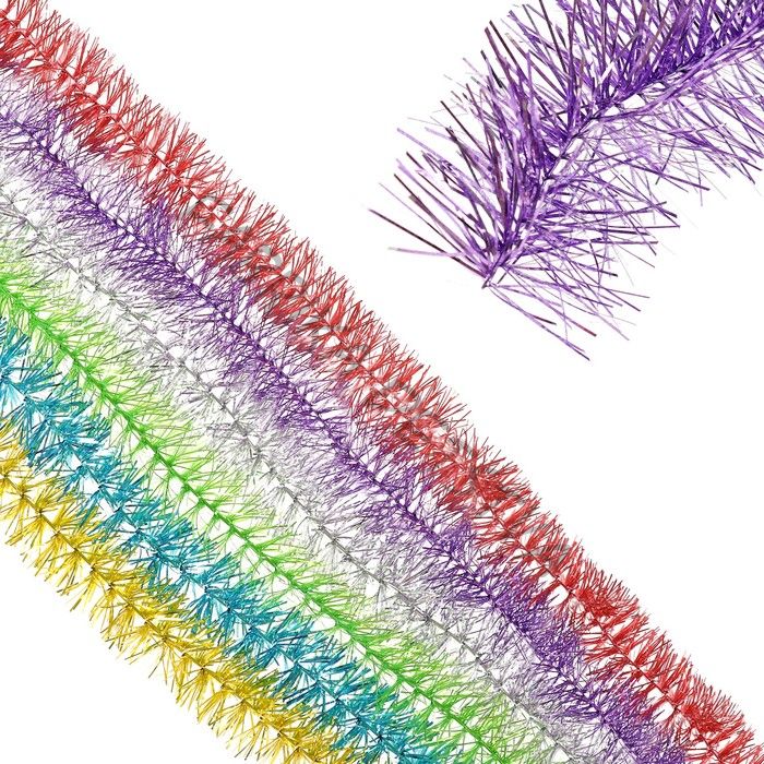 Мишура новогодняя «Радость», d=2 см, L-200 см, МИКС (10 штук)