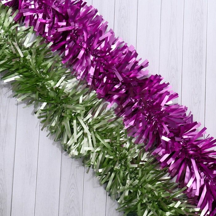 Мишура новогодняя «Зимнее волшебство. Мега», пышная, d=11 см, 200 см, МИКС (10 штук)