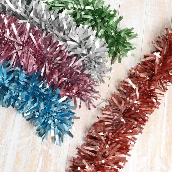 Мишура новогодняя «Зимнее волшебство. Мега», пышная, d=9 см, 200 см, МИКС (10 штук)