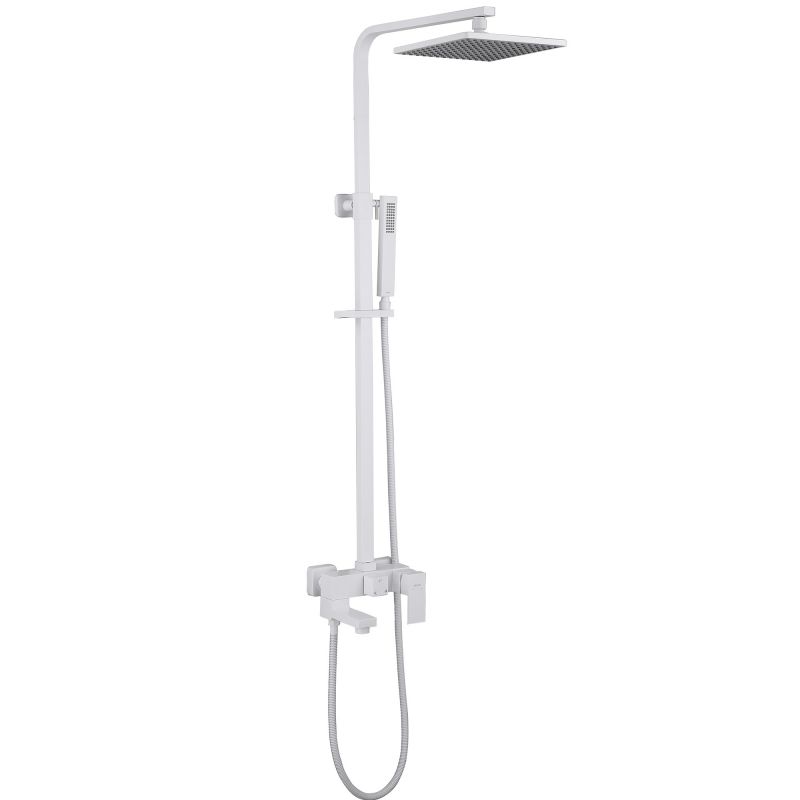 Душевая стойка ABBER Daheim AF8216WL с изливом, белая матовая