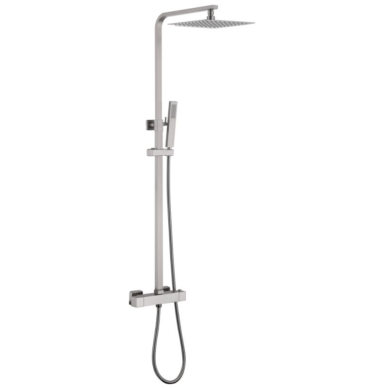Душевая стойка ABBER Daheim AF8260SPL с термостатом без излива, сатин