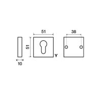 Накладка Frascio CYL/51Q под замок с цилиндром схема