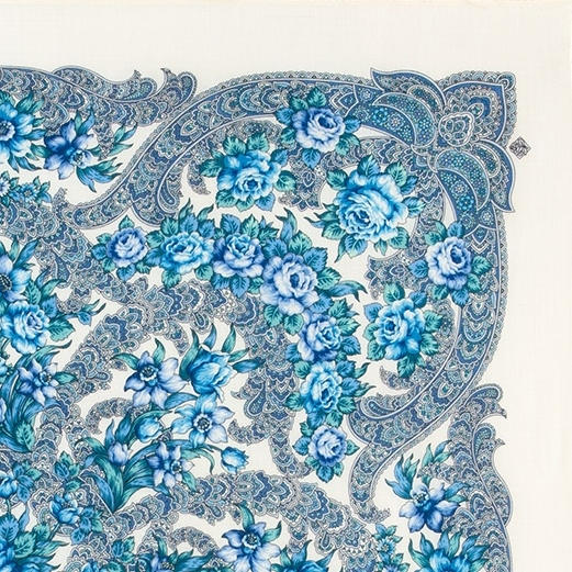 Платок павлопосадский 125*125 см У родного дома [01]