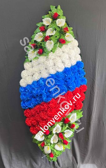 Искусственный траурный венок N6, РАЗМЕР 90см,110см,125см,140см