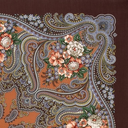 Платок павлопосадский 125*125 см Костры осени [16]