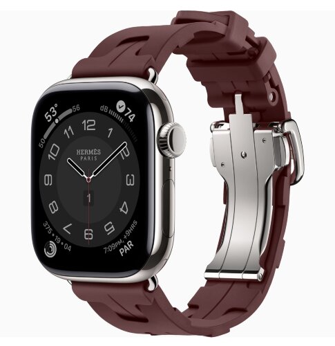 Apple Watch Series 11 Hermes 42mm Kilim Single Tour Rouge H