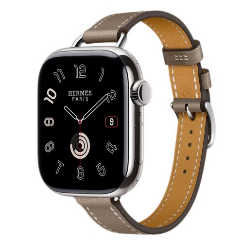 Apple Watch Series 11 Hermes 42 mm Attelage Single Tour Etoupe