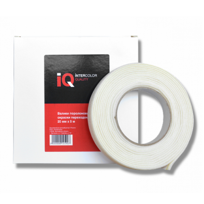 IQ Валик поролоновый для окраски переходом рулон 20мм.х5м.