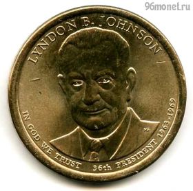 США 1 доллар 2015 D Л. Джонсон (36)