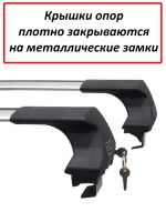 Багажник на крышу Land Rover Freelander II (2006-2014), ED Tana, с замком, серебристые крыловидные дуги