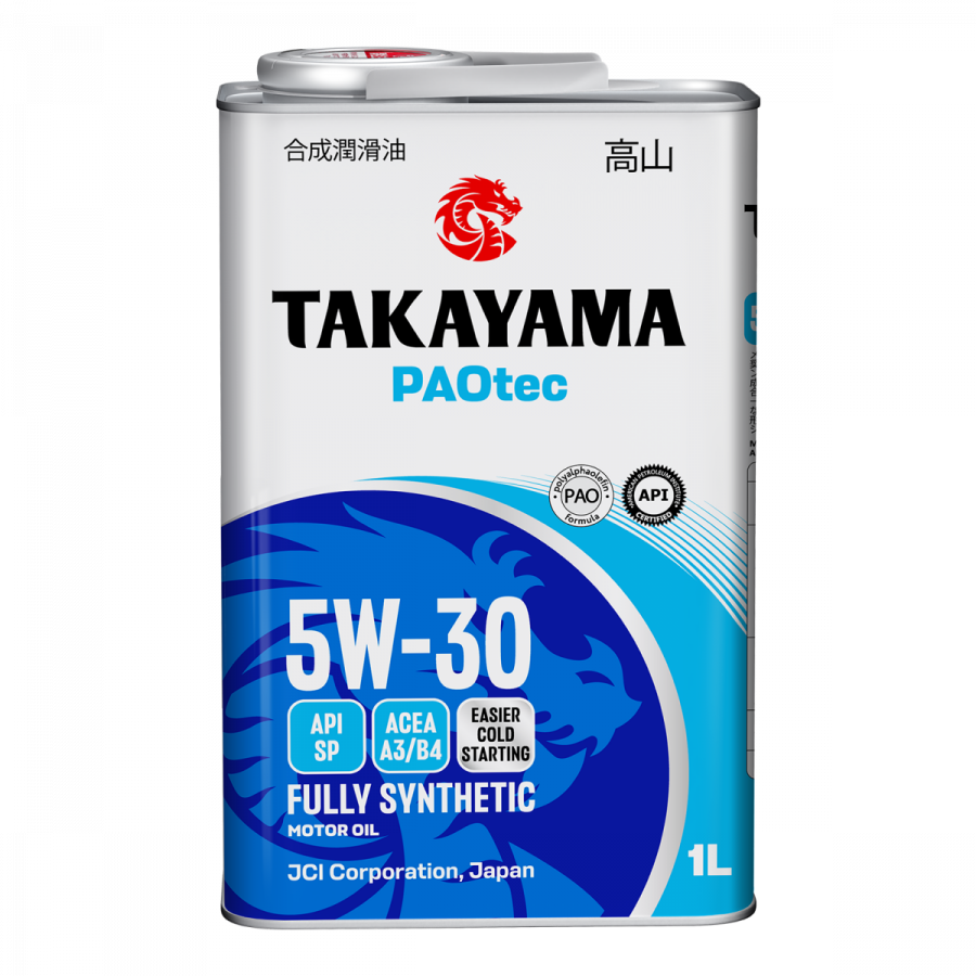 Takayama Paotec 5W-30 ACEA A3/B4 API SP, 1л