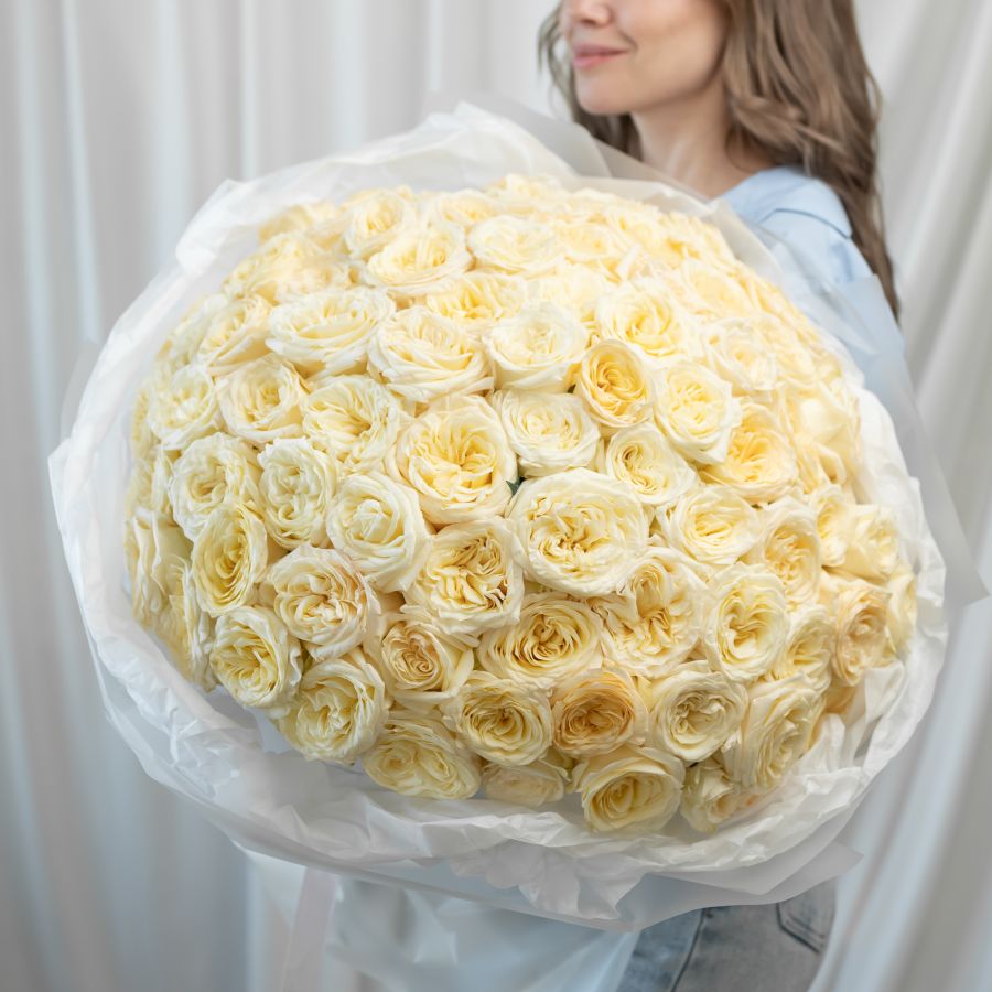 101 кремовая роза (сорт Кендл Лайт)