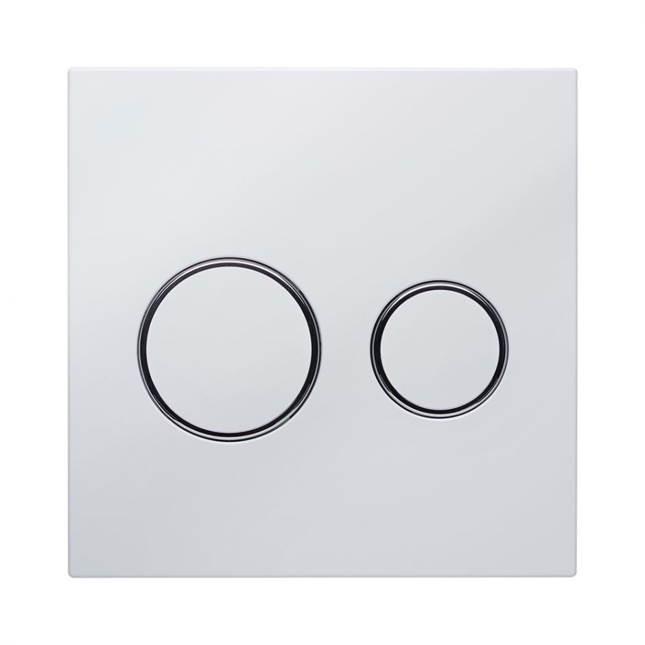 Клавиша смыва KKPOL Uni 350/PPB/002-00-00 белая, с хромированными элементами ФОТО