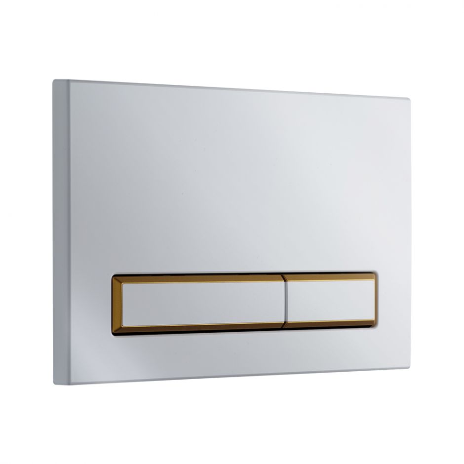 Смывная клавиша KKPOL M08 350/PPB/040-00-06 цвет белый/золото матовое