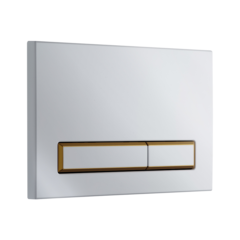 Смывная клавиша KKPOL M08 350/PPB/040-00-06 цвет белый/золото матовое цена от 3 782 ₽ Фото Смывная клавиша KKPOL M08 350/PPB/040-00-06 цвет белый/золото матовое