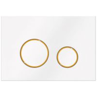 Клавиша для смыва KKPOL M11 350/PPB/041-00-05 белый матовый/золото глянцевое схема 1