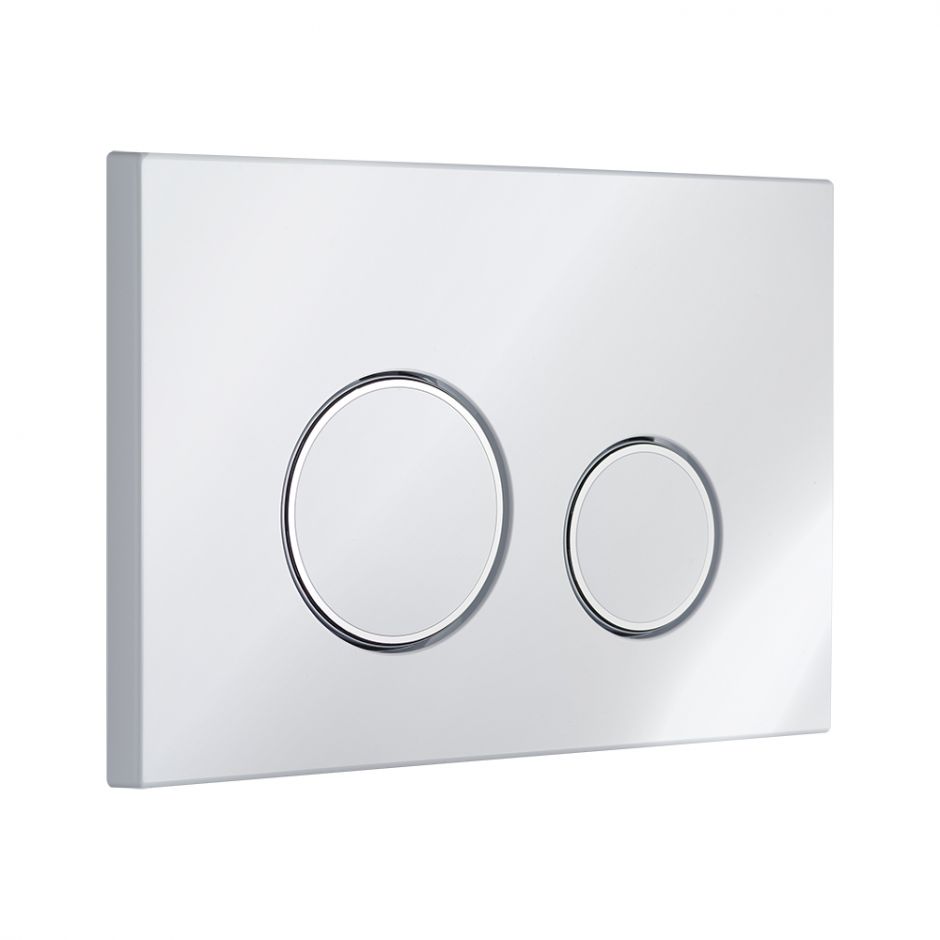 Клавиша для смыва KKPOL M11 350/PPB/110-00-00 белый матовый/хром