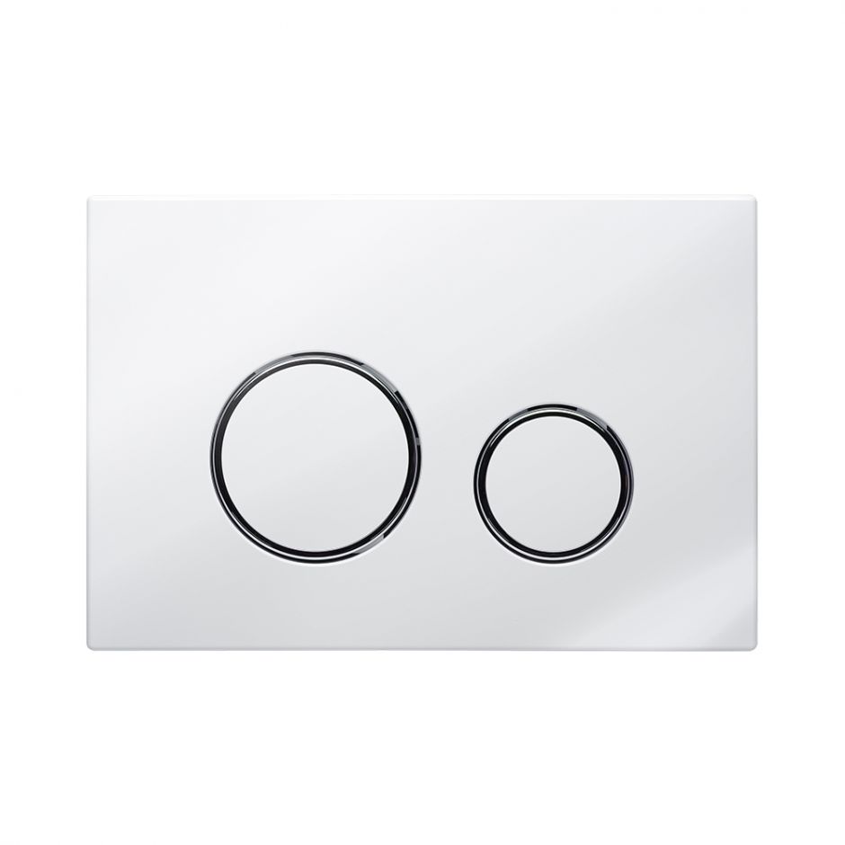 Клавиша для смыва KKPOL M11 350/PPB/110-00-00 белый матовый/хром ФОТО