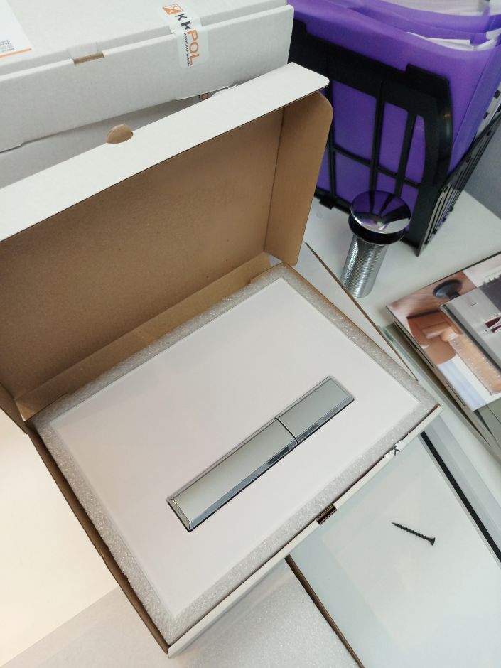 Клавиша для инсталляции KKPOL Vitrum Grande 350/PPB/183-00-00 белый матовый/сатин ФОТО