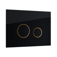 Смывная клавиша KKPOL Vitrum Grande Orbis 350/PPC/019-00-05 цвет черный/золото схема 1