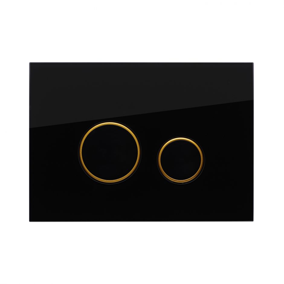 Смывная клавиша KKPOL Vitrum Grande Orbis 350/PPC/019-00-05 цвет черный/золото ФОТО