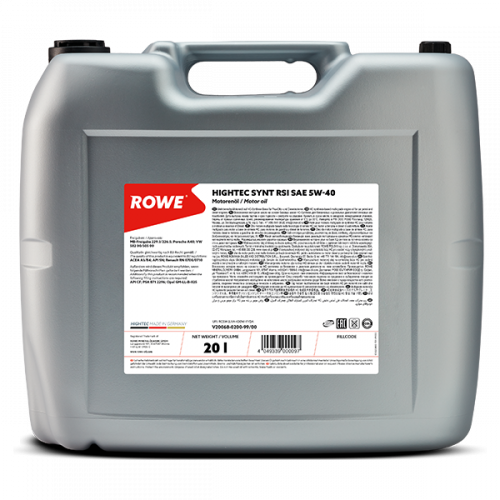 Rowe Hightec Synt RSi SAE 5W-40, 20л