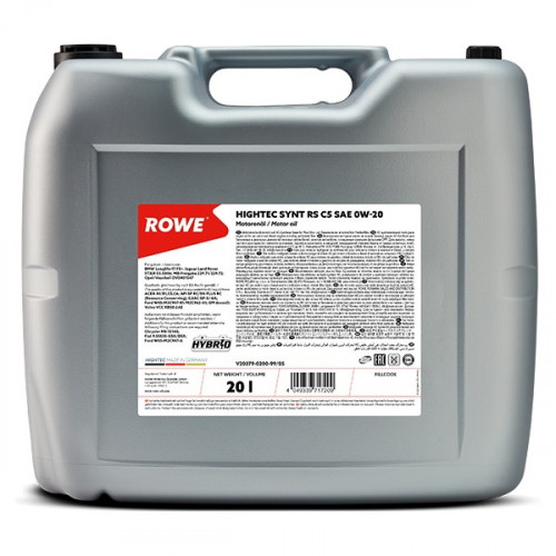 Rowe Hightec Synt RS C5 SAE 0W-20, 20л