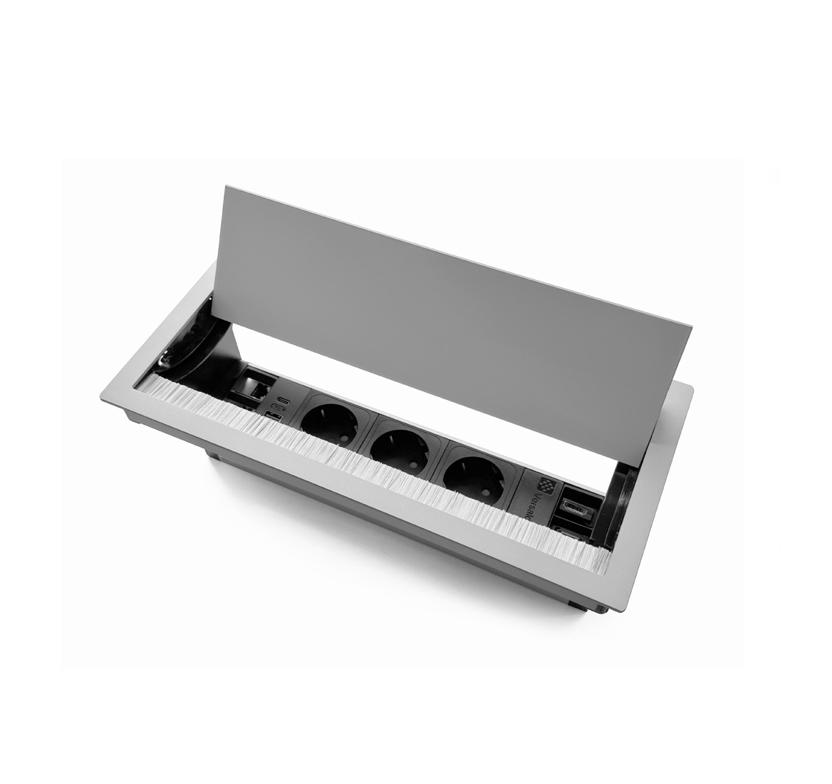 Розеточный блок Versaflap dual 2.0 СЕРЫЙ