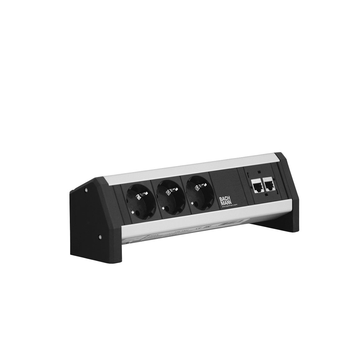 Розеточный модуль 3+2+пит1,5DESK СЕРЫЙ