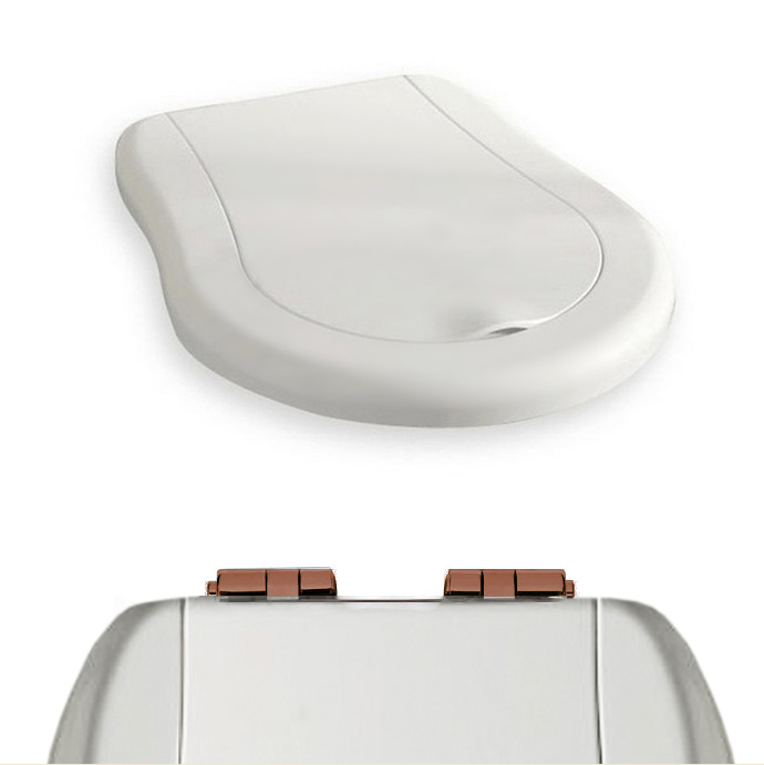 Изображение Сиденье для унитаза Kerasan Retro  108401, цвет белый глянцевый, с микролифтом