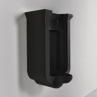 Черный подвесной писсуар Kerasan Waldorf 413004 с сифоном и комплектом крепежей схема 1 Черный подвесной писсуар Kerasan Waldorf 413004 с сифоном и комплектом крепежей схема 1