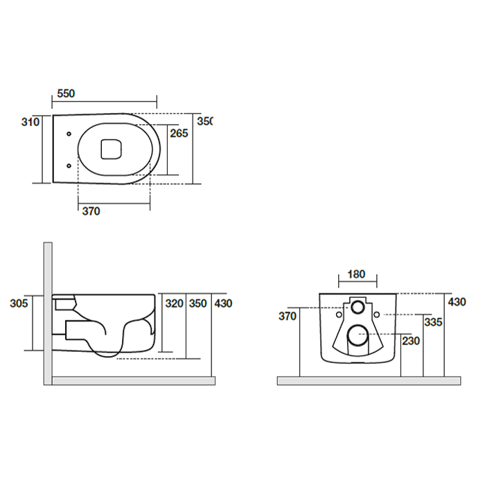 Унитаз подвесной Kerasan Nolita безободковый, слив Tornado, серого цвета ФОТО