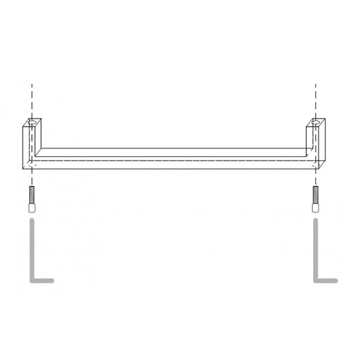Полотенцедержатель Kerasan Cento 911501 37.5cм, фронтальный для раковин ФОТО