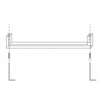 Полотенцедержатель Kerasan Cento 911501 37.5cм, фронтальный для раковин схема 2