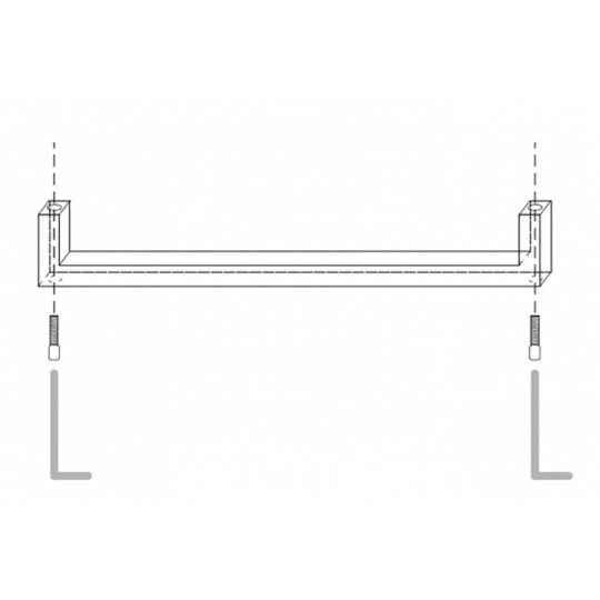 Полотенцедержатель Kerasan Cento 911501 37.5cм, фронтальный для раковин схема 2