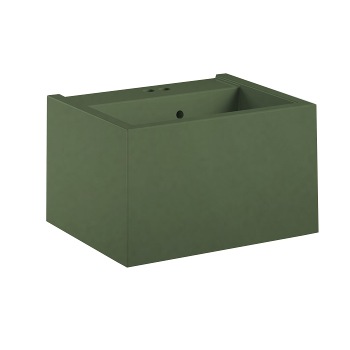 Подвесная раковина Kerasan Lavabi arredo 574011*2, прямоугольная 60x46, 5 см, зеленая